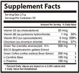 SlimRise supplemenr facts