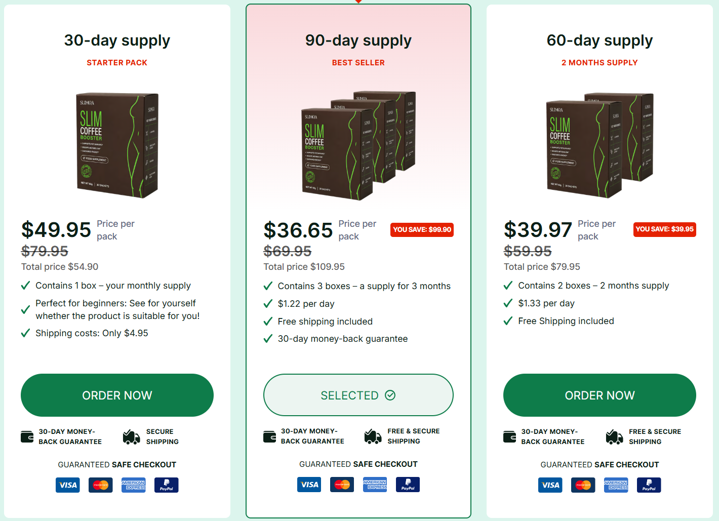 Slimqa Coffee Booster Price