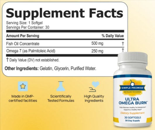 Ultra Omega Burn supplement facts